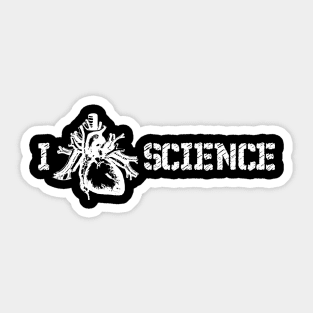 I Love Science Heart Sticker